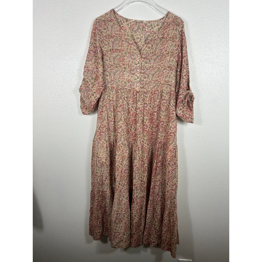 April Cornell x Modern Prairie Tiered Midi Dress XXS Prairie Peasant Cottagecore - Picture 2 of 9